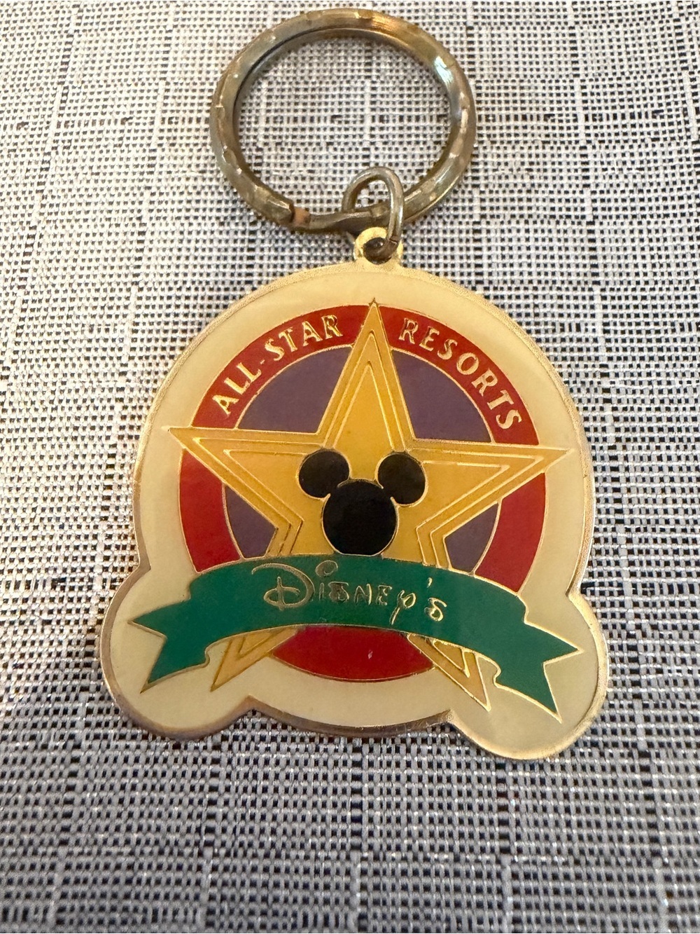 Disney's All-Star Resorts Gold Keychain - Multicolor